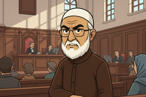 Uncle Ji at the courthouse steps, shaking his head