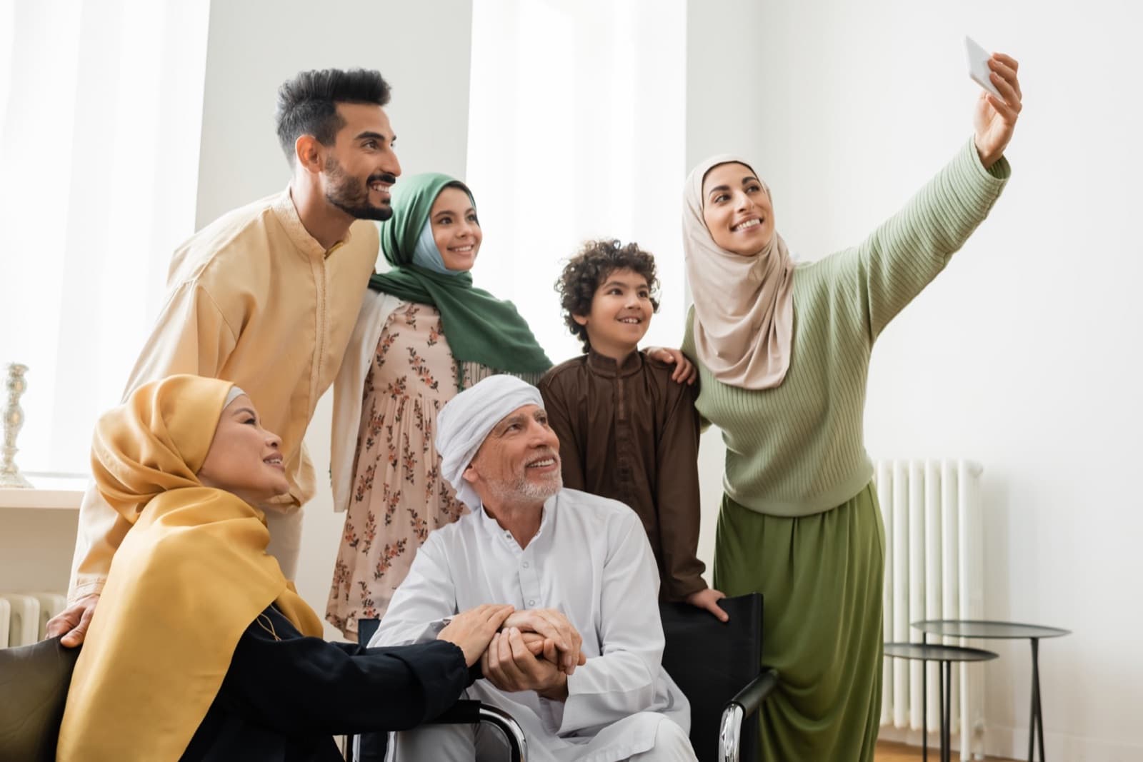 A Muslim family together