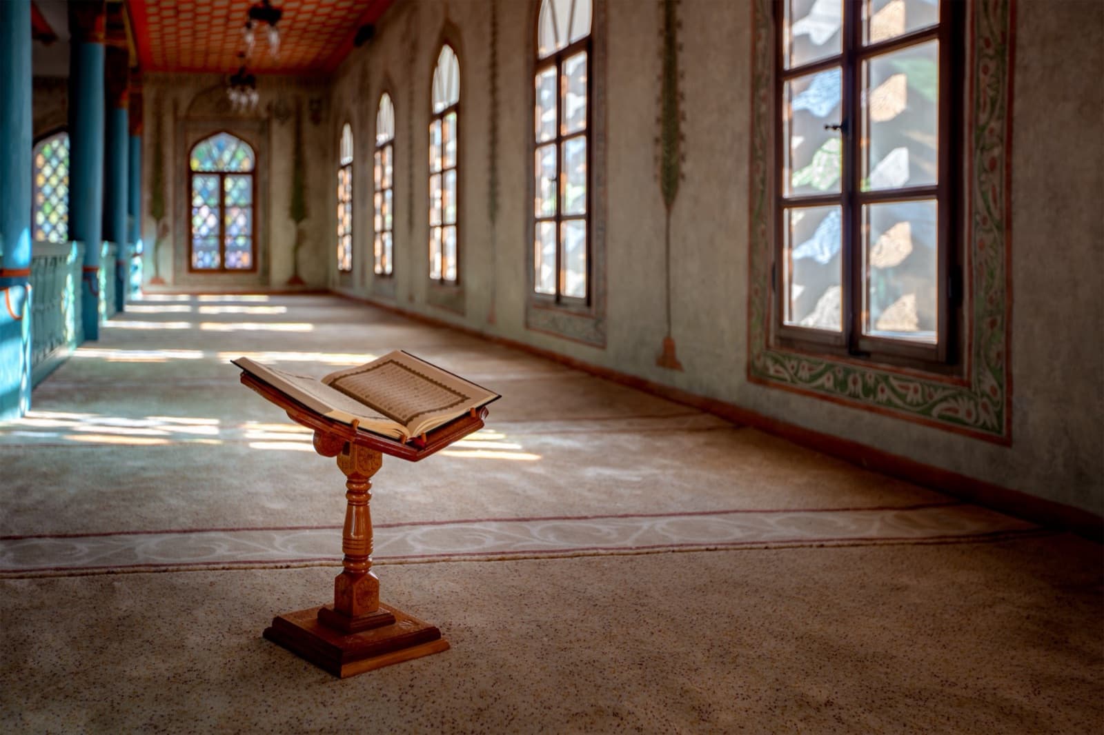A quiet masjid corridor